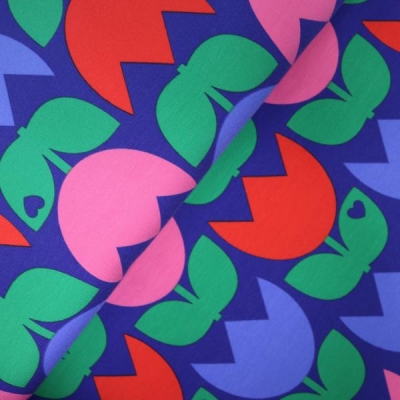 French Terry | byGraziela | Tulpen Farbmix rosa rot blau